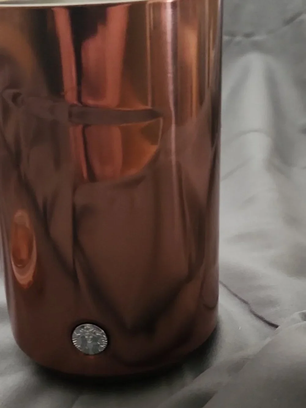 Starbucks Rose Gold Stainless Steel Tumbler 12 oz Travel Cup w Lid